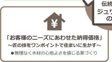 お客様のニーズに合わせた納得価格